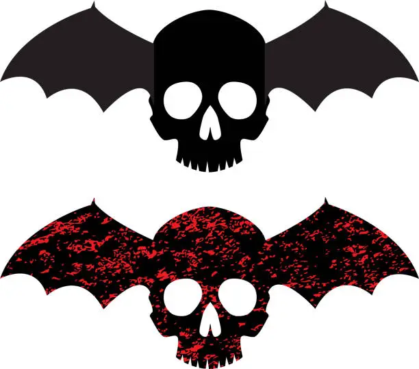 Vector illustration of Bat Skull icons