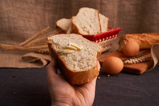 istock Fresh homemade bread. Crisp. Bread at leaven. Unleavened bread. dietary bread 1139530733