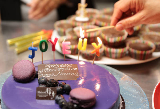 istock Birthday cake and candles 1139534222