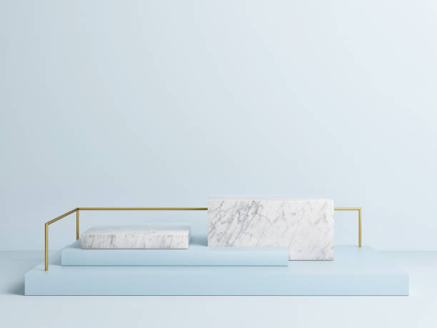 istock Mock up podium abstract concept design, blue background 1139539193