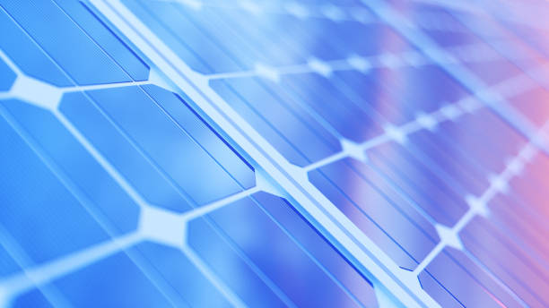 istock 3D illustration solar power generation technology. Alternative energy. Solar battery panel modules with scenic sunset with blue sky with sun light 1139540579