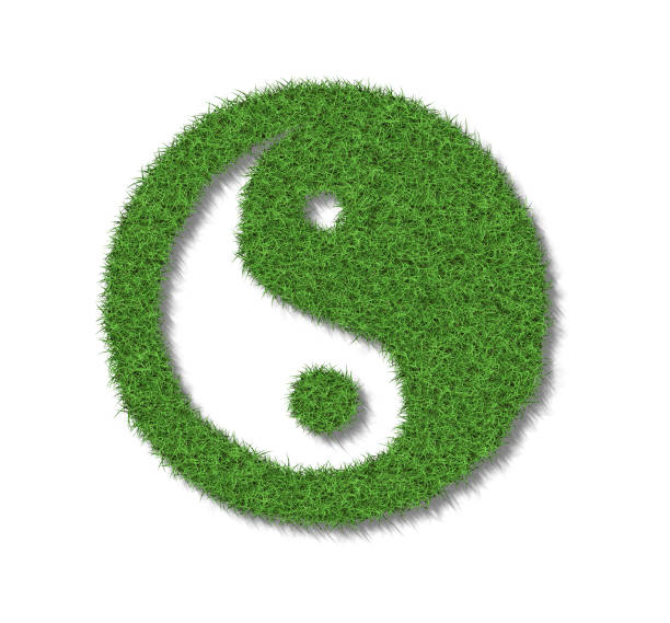 istock Grassy yin yang symbol 1139541607