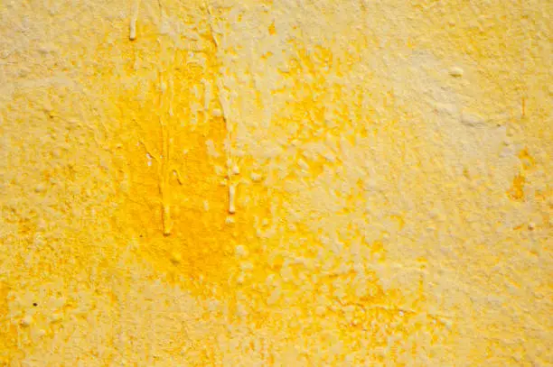 Photo of yellow painting on the wall texture