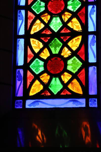 istock stained glass window in the charch 1139548680