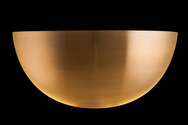 istock Empty metalic golden bowl, steel 1139549636