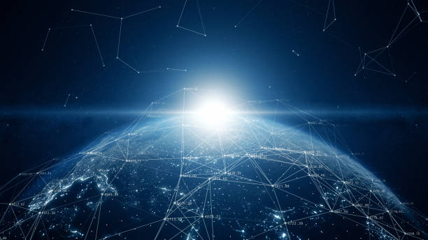 istock Global network connections in the world around the planet 3d illustration 1139550029