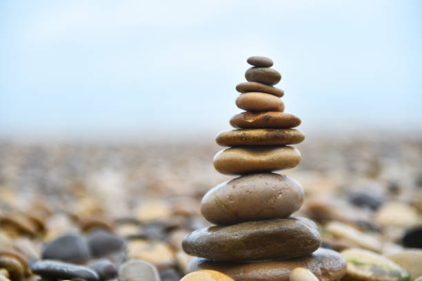 istock Tower of stones on the beach 1139550706