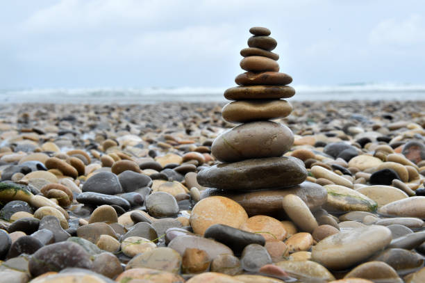istock Tower of stones on the beach 1139550839