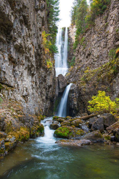 istock Three Tiered Waterfall in San Juan Mountains 1139557456