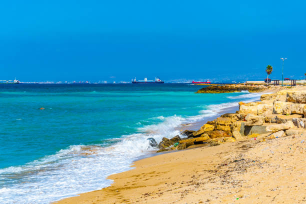 istock a small beach in Haifa, Israel 1139562393