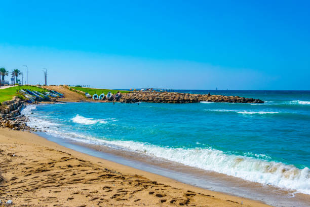 istock a small beach in Haifa, Israel 1139562459