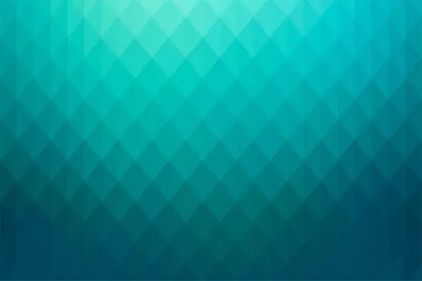 Vector illustration of Shiny vibrant turquoise green, gradient and geometric background
