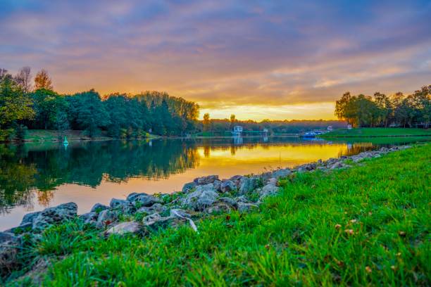 istock Waterfall in a golden sun in Germany 1139569508