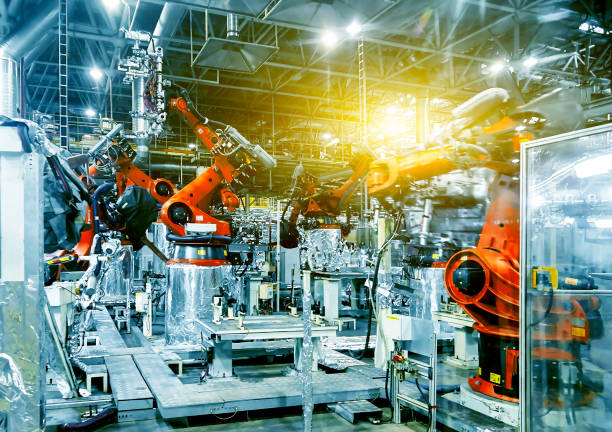 istock Automobile manufacturing production line 1139571728