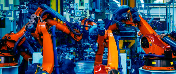 istock Automobile manufacturing production line 1139571733