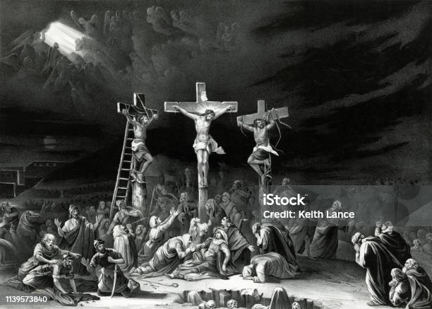 The Crucifixion Of Jesus Christ Stock Illustration - Download Image Now - Jesus Christ, Religious Cross, Cross Shape