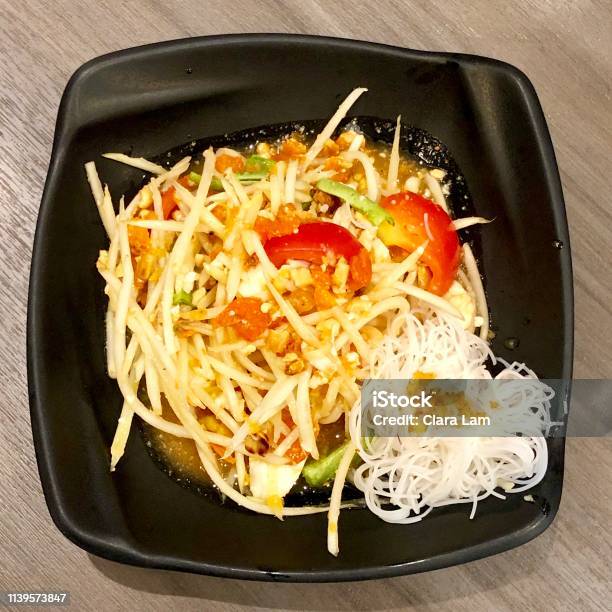 Thailands That Tum Papaya Salad Stock Photo - Download Image Now - Asia, Food, Food and Drink