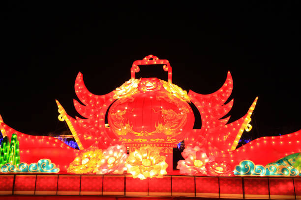 Chinese festive lantern at night
