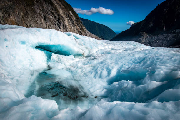 geleira de fox nova zelândia - new zealand ice climbing snow climbing - fotografias e filmes do acervo