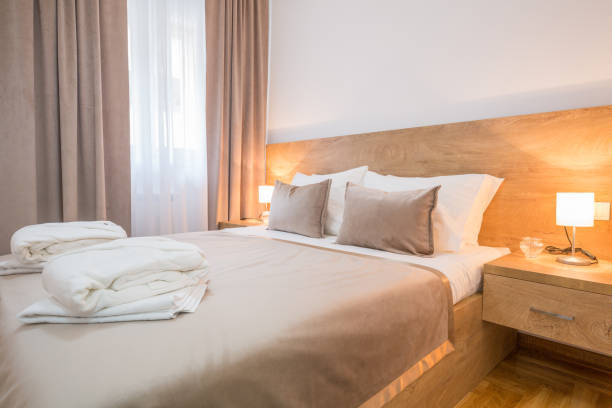 istock Interior of a hotel apartment, bedroom 1139586835