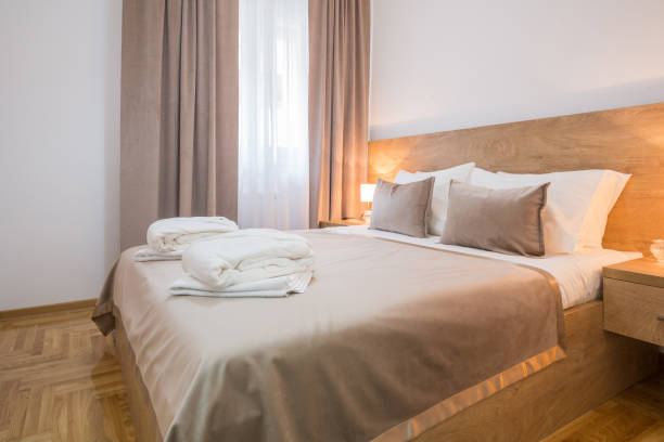 istock Interior of a hotel apartment, bedroom 1139586896