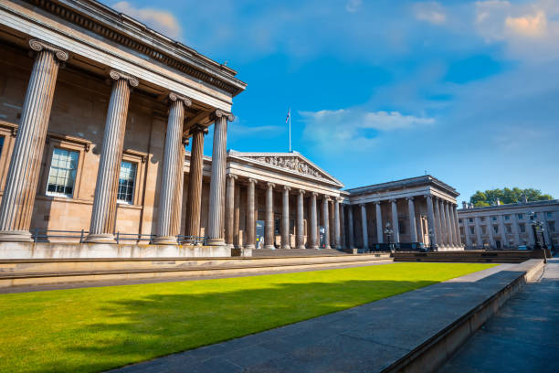 The British Museum in London, UK London, UK - May 20 2018: The British Museum is a public institution dedicated to human history, art and culture and is among the largest and most comprehensive in existence. british museum stock pictures, royalty-free photos & images