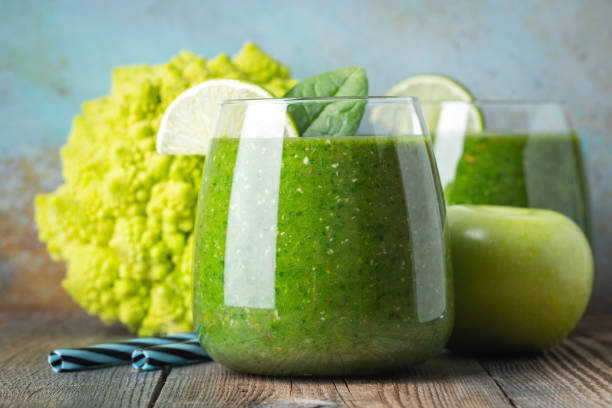 istock Green fresh healthy smoothie. diet detox concept. 1139590891