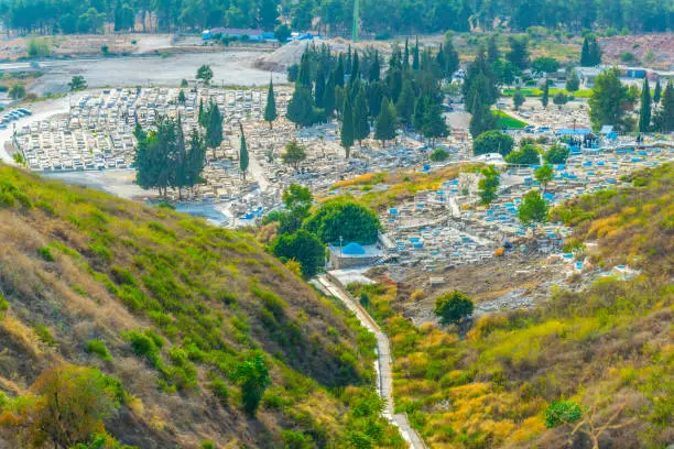 Photo of Ancient Jewish cemetery in Tsfat/Safed. Israel