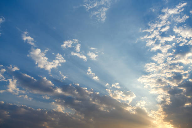 istock Beautiful sky peach in the evening in Thailand 1139592009