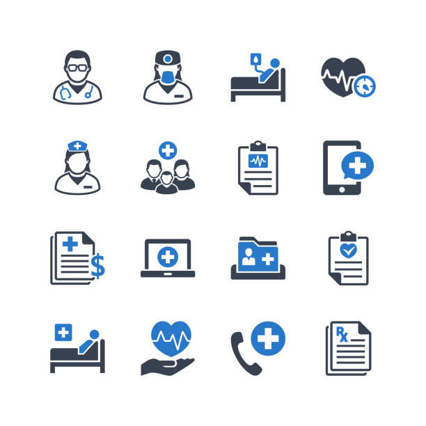 Medical & Healthcare Services Icons Hospital - Medical & Healthcare Services Icons - Set 1 patient icons stock illustrations