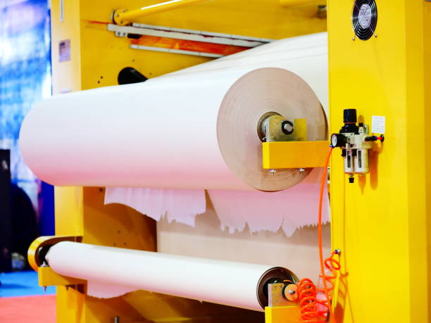 컬러 프린터 인쇄 - laminated plastic printout paper industry 뉴스 사진 이미지