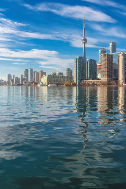 Toronto city skyline on sunny summer day, Toronto, Ontario, Canada.