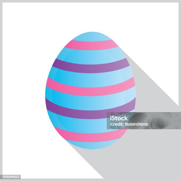 Drop Shadow Easter Egg Icon Stock Illustration - Download Image Now - Animal Egg, Candy, Celebration