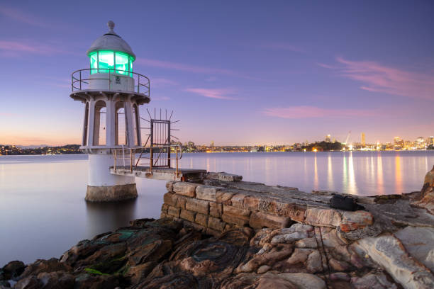 Robertsons Point Lighthouse is located in Cremorne Reserve, Sydney, Australia.