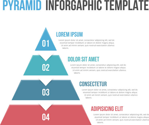 ilustraciones, imágenes clip art, dibujos animados e iconos de stock de pyramid infographics - piramid