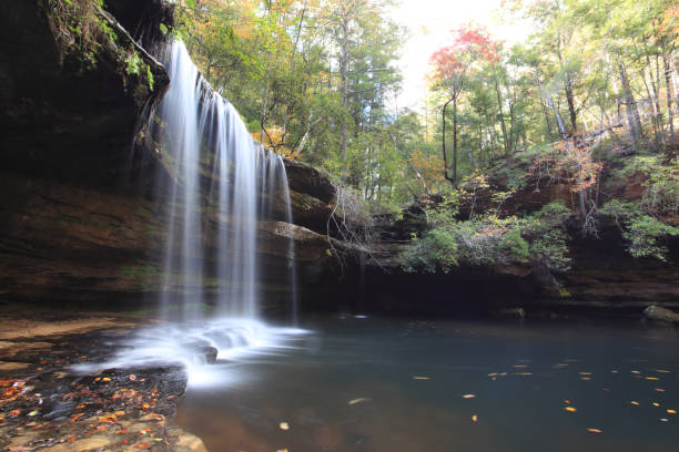 Caney Falls, Alabama stock photo