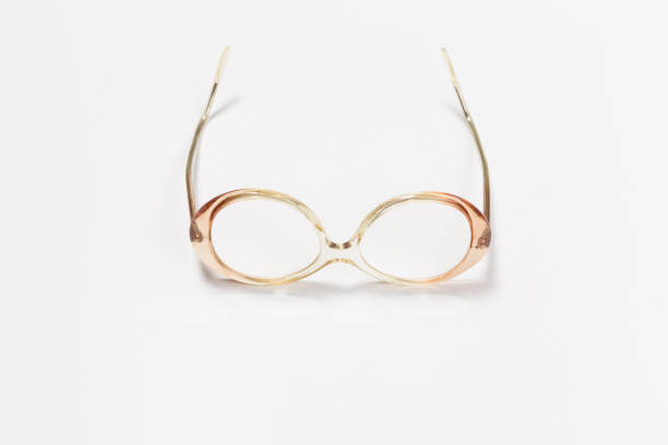 istock Front view of reading glasses with tortoiseshell frames on white background 1139606644