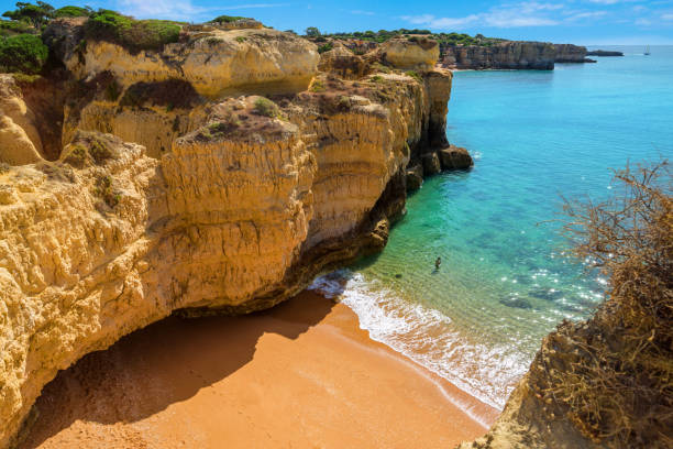 istock Portuguese coast on the Algarve side 1139607625
