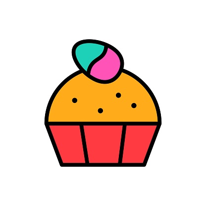 Ilustración de Vector Cupcake Relleno De Pascua Icono Editable Trazo y más  Vectores Libres de Derechos de Celebración - Ocasión especial - iStock