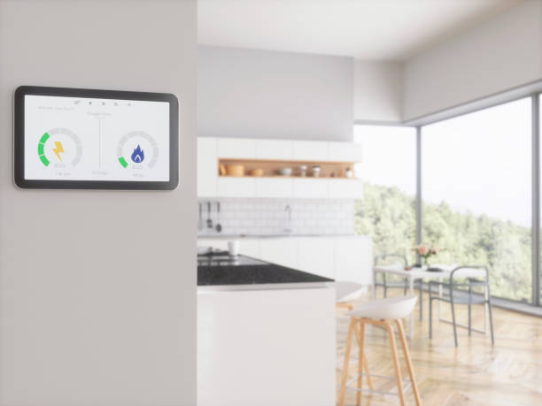 istock Control of energy bills - Home energy smart meter 1139608886