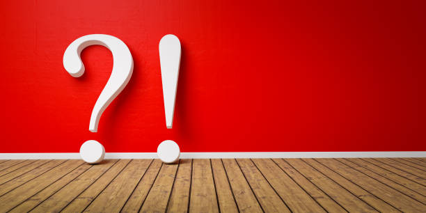 istock 3D White Exclamation and Red Question Mark at Red concrete grunge Wall - FAQ Concept - 3D rendering - Illustration 1139609207