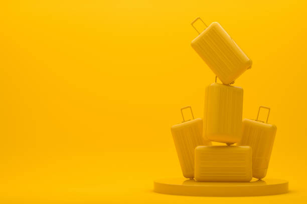 istock Suitcase, Minimal Travel Concept 1139611269