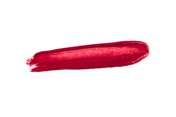 istock Smudged red lipstick isolated on white background 1139611462