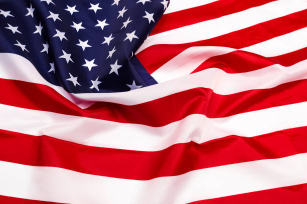 istock american flag isolated on white background - Image 1139612510