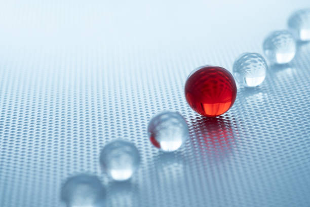 istock Glass balls on a metal surface 1139614253