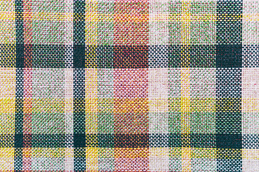 Texture of fabric with a classic check pattern