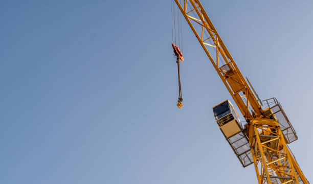 istock Low Angle View Of Crane Against Clear Blue Sky 1139624773