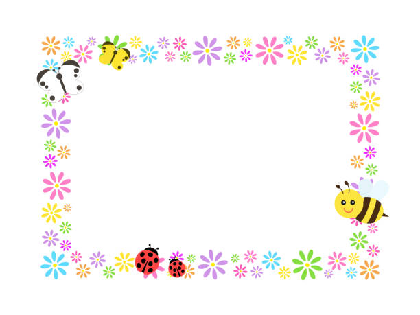 850+ Ladybug Border Backgrounds Stock Illustrations, Royalty-Free ...