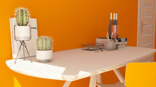 istock 3D Render of a modern home office 1139630394
