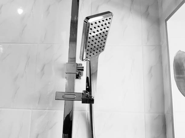 istock Construction and repair - shower in the bathroom on a chrome pipe 1139636246